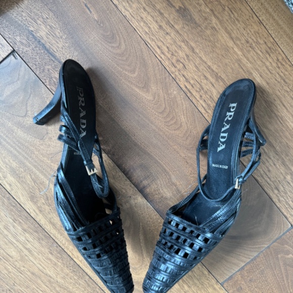 Prada woven leather mule shoes - Picture 1 of 6
